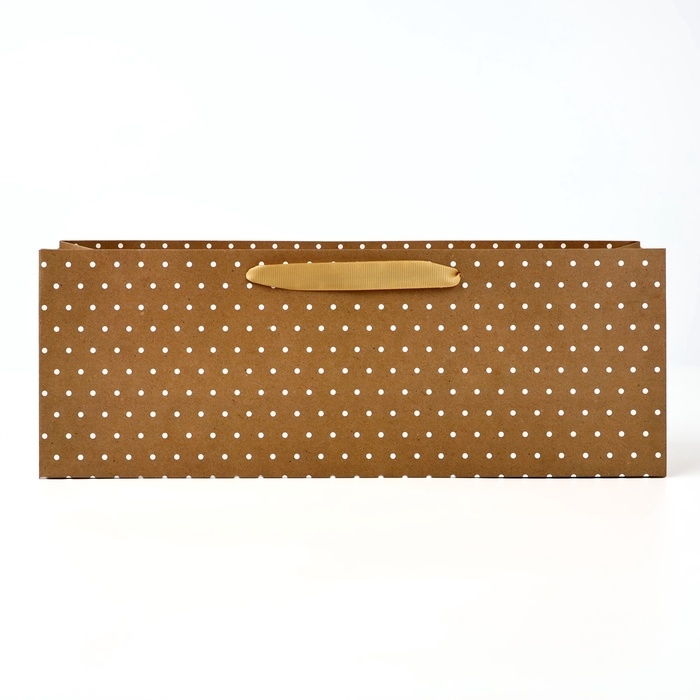 Пакет под бутылку горизонтальный «Горошек», 36 × 10 × 13 см