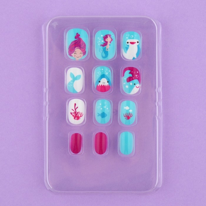 Детские накладные ногти «Русалка», 12 шт Детские накладные ногти «Русалка», 12 шт