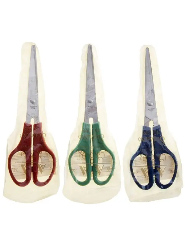 Ножницы канцелярские 16 см, пластиковые ручки, на блистере, МИКС