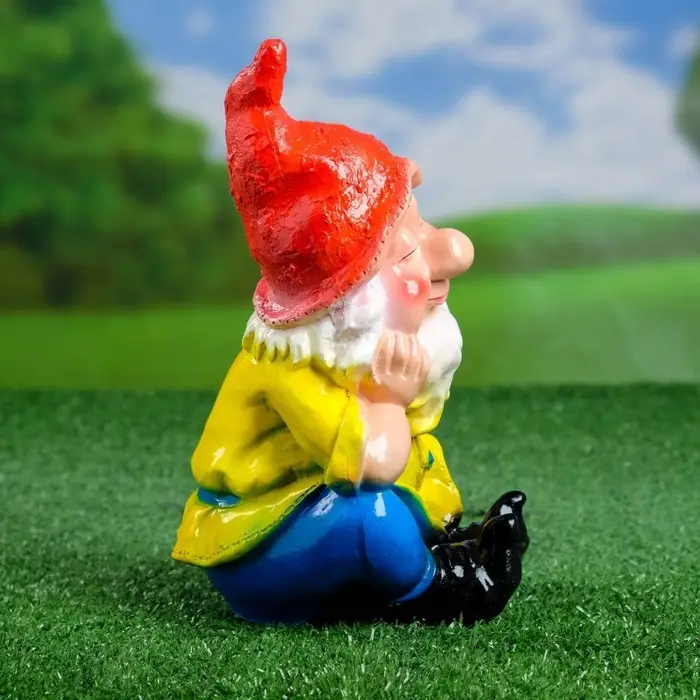 Садовая фигура из гипса «Гном спящий», 22×14×14 см Садовая фигура из гипса «Гном спящий», 22×14×14 см