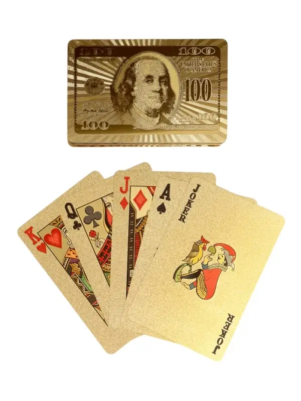 Карты игральные пластиковые &laquo;100 долларов&raquo;, 54 шт., 30 мкм, 8.5&times;4.5 см, в шкатулке