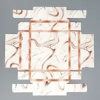 Коробка для конфет, кондитерская упаковка, 9 ячеек, «Мрамор», 14.5 х 14.5 х 3.5 см