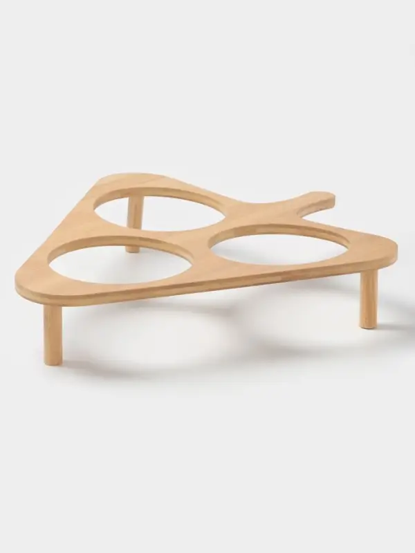 Салатники &laquo;Ронда&raquo;, 350 мл, 37.5&times;32.5&times;7 см, на подставке, набор 3 шт., стекло, прозрачный