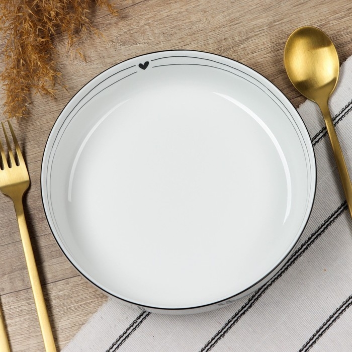Глубокая тарелка керамическая «С любовью», 20 см, 1000 мл Глубокая тарелка керамическая «С любовью», 20 см, 1000 мл