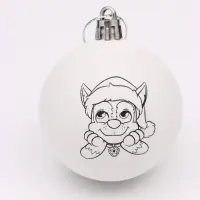 Набор для творчества &laquo;Ёлочные шары под раскраску&raquo;, 4 шара, 5.5 см + краски, &laquo;Щеночки&raquo;