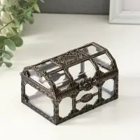 Шкатулка для украшений &laquo;Сундучок&raquo;, пластик под бронзу, 10.5&times;8&times;6.5 см