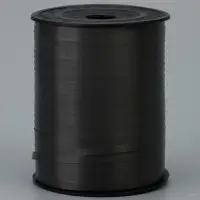 Лента для декора и подарков, черный, 0,5 см х 500 м