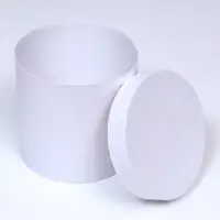 Коробка подарочная круглая, шляпная, белая, 23&times;23 см