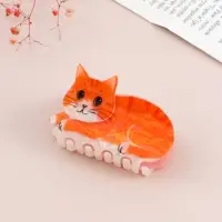 Краб для волос &laquo;Пушистик&raquo; котик-рыжик, 8&times;5 см