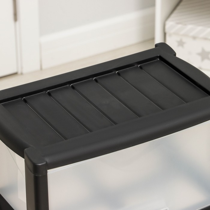 Комод 3-х секционный «Колорит», цвет чёрный Комод 3-х секционный «Колорит», цвет чёрный