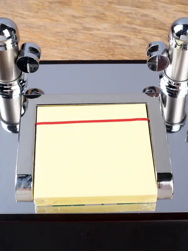 Набор настольный, органайзер 4 в 1 с визитницей, черное дерево