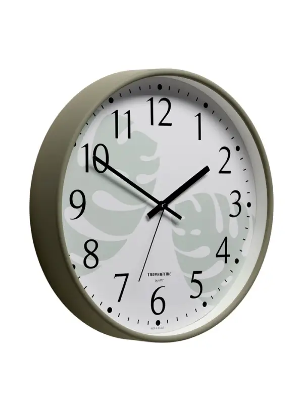 Часы настенные классические &laquo;Папоротник&raquo;, бесшумные, плавный ход, d=30 см, от батарейки 1&times;АА