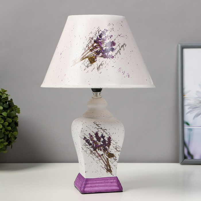 Лампа настольная керамика "Лаванда" Е14 25W 220В 37,5х25х25 см RISALUX