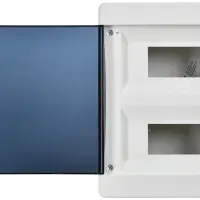 Корпус пластиковый навесной на 18 модулей ЩРН-П-18 IP41 UNION Compact черная прозрачная дверь