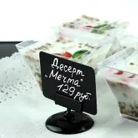 Ценникодержатель на круглой подставке, пластик, 5&times;5&times;3.5 см, чёрный