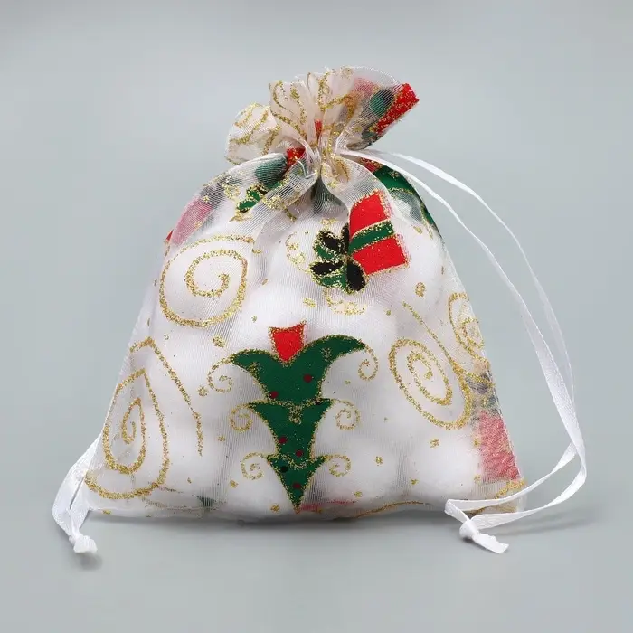 Мешочек подарочный органза «Золотые мгновения», 10 х 12 см +/- 1.5 см Мешочек подарочный органза «Золотые мгновения», 10 х 12 см +/- 1.5 см