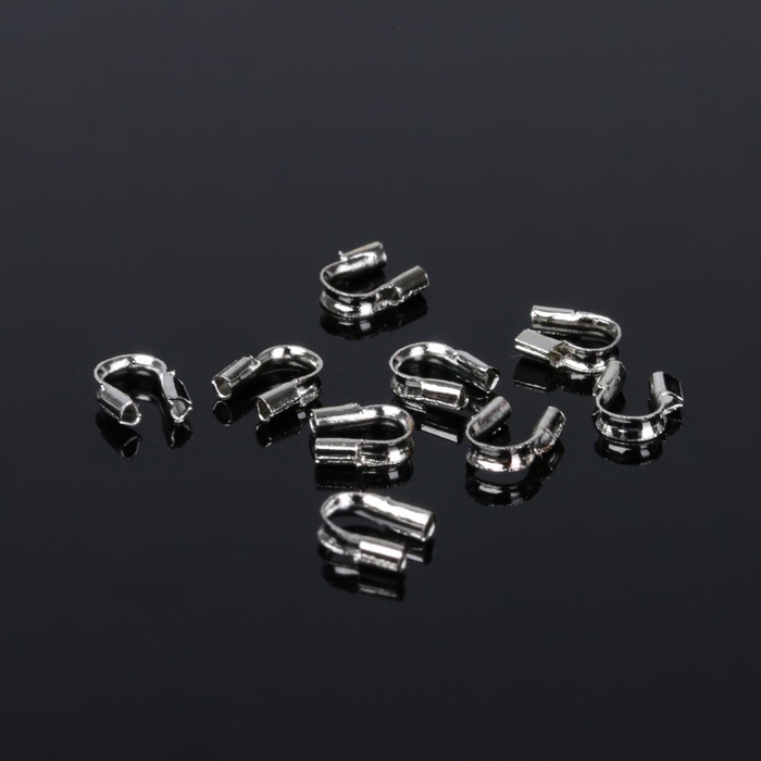 Протектор для защиты тросика 5×4мм (набор 50 шт.), цвет серебро Протектор для защиты тросика 5×4мм (набор 50 шт.), цвет серебро