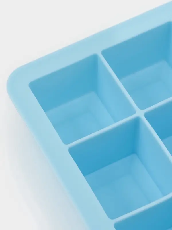 Форма для льда и заготовок Доляна &laquo;Кубик&raquo;, силикон, 11.7&times;18.7&times;3.4 см, 15 ячеек (3.4&times;3.4 см), голубая