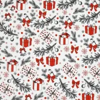 Набор упаковочной бумаги &laquo;Новогодний узор&raquo;,4 листа, 70 &times; 100 см