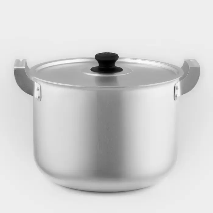 Кастрюля, 8 л, металлическая крышка, алюминий, серебристая