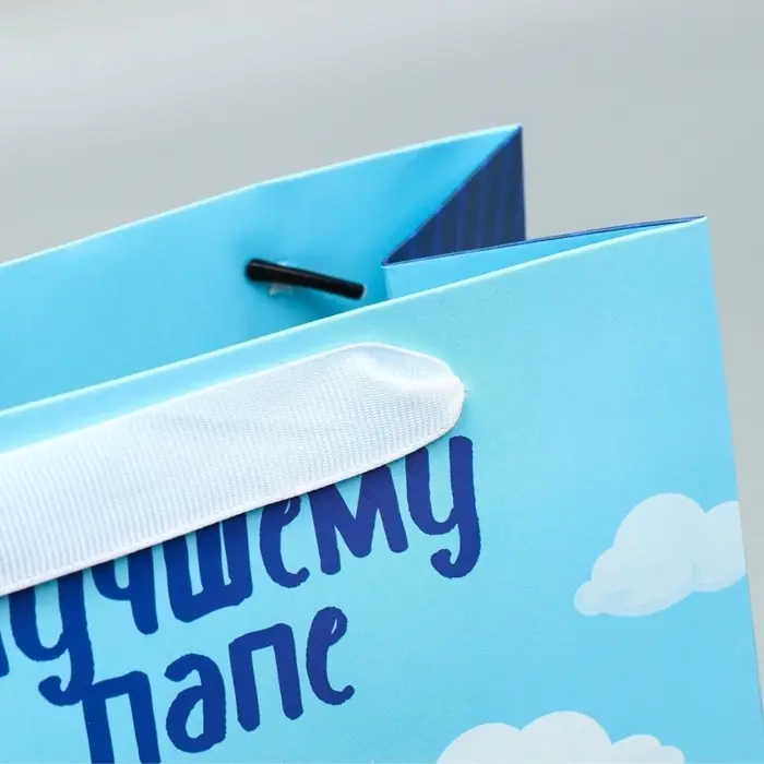 Пакет подарочный ламинированный, упаковка, &laquo;Лучшему папе&raquo;, MS 18&times;23&times;10 см