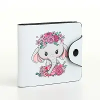 Кошелёк детский &laquo;Слоник&raquo;, маленький, на кнопке, белый