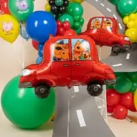 Воздушный шар фольгированный 30" «Три Кота, автомобиль» Воздушный шар фольгированный 30" «Три Кота, автомобиль»