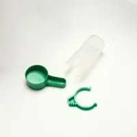 Поилка-кормушка для птиц, 140 мл, 4&times;12 см, пластик, зелёная