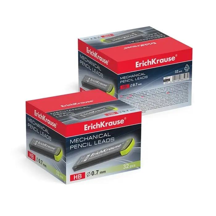 Набор грифелей для механических карандашей ErichKrause. Megapolis Concept, 20 штук, узел 0.7 мм, НВ