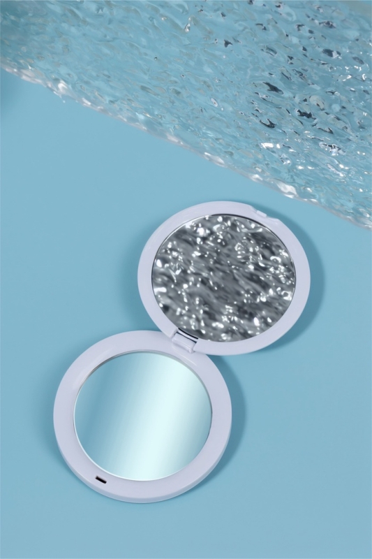 Зеркало складное «Витраж», d = 7,3 см, цвет оранжевый