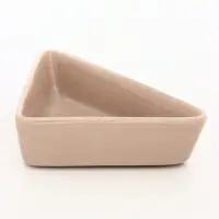 Миска, 75 мл, 9.5&times;6&times;2 см, угловая, керамика, бежевая