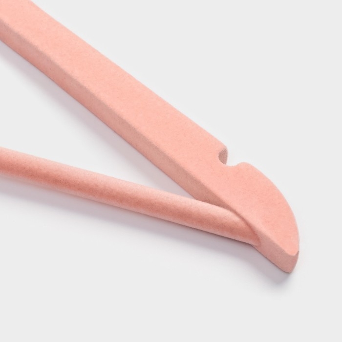 Плечики - вешалки для одежды LaDо́m Rose Gold, 44,5×1,2×23 см, 2 шт, с перекладиной, покрытие вельвет, широкие плечики, цвет розовый Плечики - вешалки для одежды LaDо́m Rose Gold, 44,5×1,2×23 см, 2 шт, с перекладиной, покрытие вельвет, широкие плечики, цвет розовый