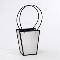 Сумка для цветов Белая влагостойкая, 17&times;17 - 11.5&times;11.5 - 20 см