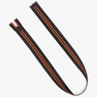 Молния &laquo;Трактор&raquo;, №5, разъёмная, замок автомат, 80 см, чёрная, оранжевая