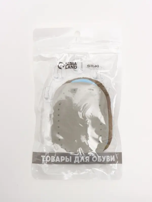 Подпяточники для обуви кожаные, 10&times;6.5 см, пара, бежевые