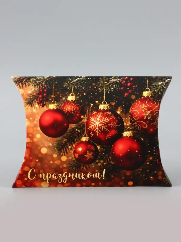 Коробка сборная фигурная &laquo;Новогодние игрушки&raquo;, 19 &times; 14 &times; 4 см