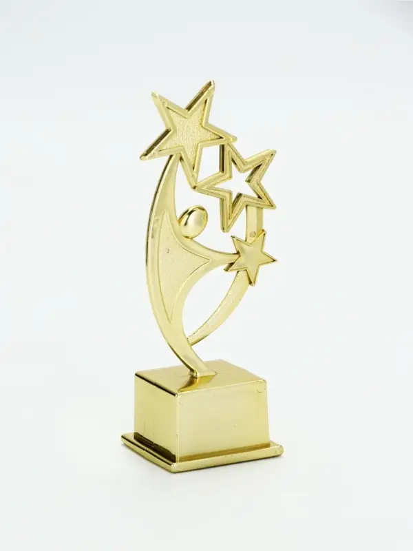 Кубок под нанесение &laquo;Человек со звёздами&raquo;, наградная фигура, золото, пластик