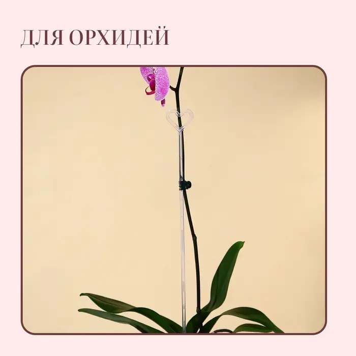 Опора для орхидей, h = 44 см, пластик, прозрачная, МИКС Опора для орхидей, h = 44 см, пластик, прозрачная, МИКС