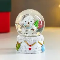 Снежный шар новогодний стеклянный &laquo;Совушка в колпаке, с ёлочкой&raquo;, d=4.5 см, 6&times;4.5&times;4.5 см