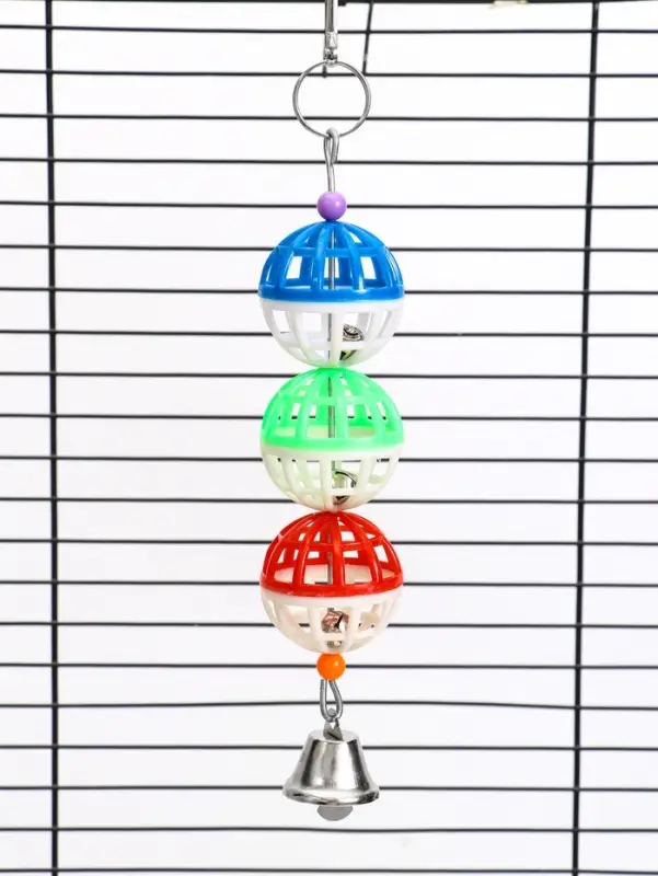 Игрушка для птиц &laquo;Дискотека&raquo;, 20&times;4 см, с 3 шариками, цвет МИКС