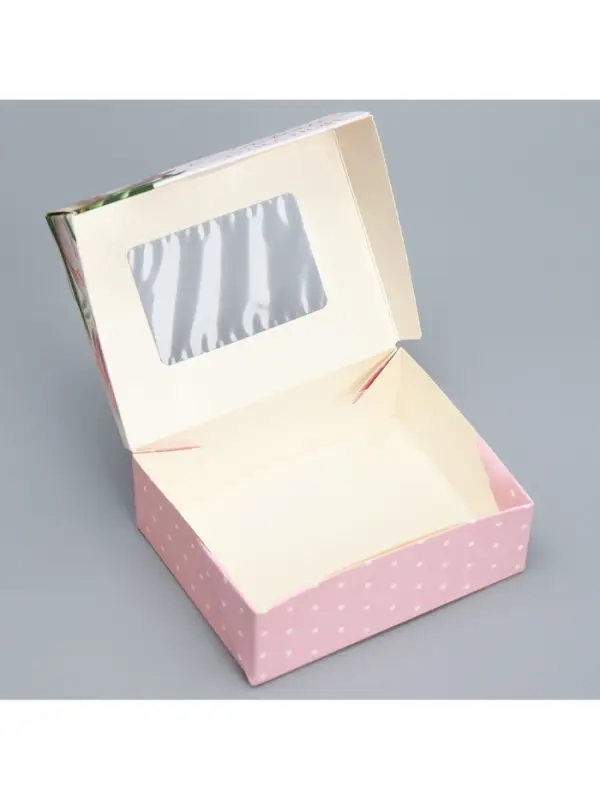 Кондитерская упаковка, коробка с ламинацией &laquo;Тюльпаны&raquo;, 10&times;8&times;3.5 см