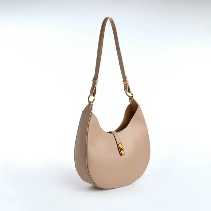 Сумка женская багет TEXTURA на молнии, 27&times;9&times;23 см, бежевая