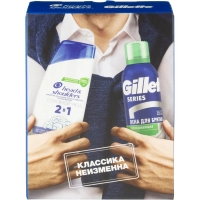 Подарочный набор Head&Shoulders Шмп блз2в1 ОснУх200+Пена д/брит успок200мл