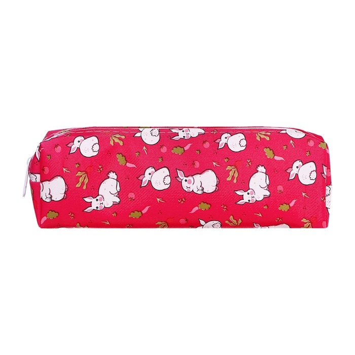 Пенал школьный «Кролики», на молнии, МИКС Пенал школьный «Кролики», на молнии, МИКС