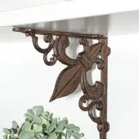 Сувенир чугун уголок "Геральдическая лилия" 19,5х19,5х4,5 см