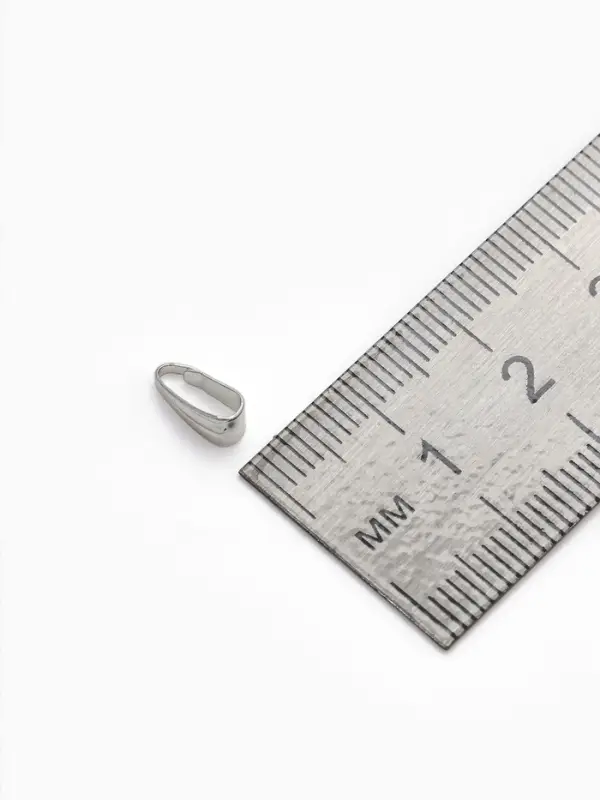 Держатель для кулонов (набор 20 шт.) 8&times;4 мм, цвет серебро