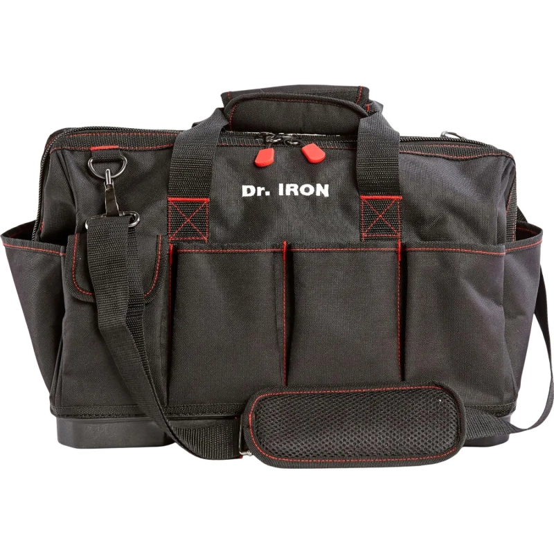 Сумка для инструмента с ремнем, пластиковое дно 42х23,5х27 Dr.IRON(DR1025)