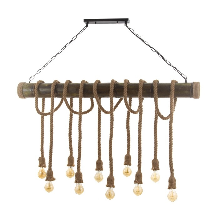 Светильник Светильник "Канаты" 10хЕ27 60Вт коричневый 120х17х17см BayerLux