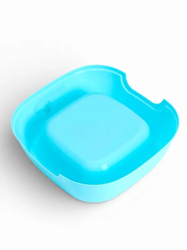 Миска, 700 мл, квадратная, пластик, голубая