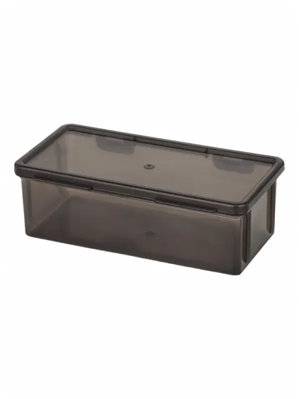 Пенал для карандашей пластиковый, тонированный, 19&times;9&times;6 см, серый